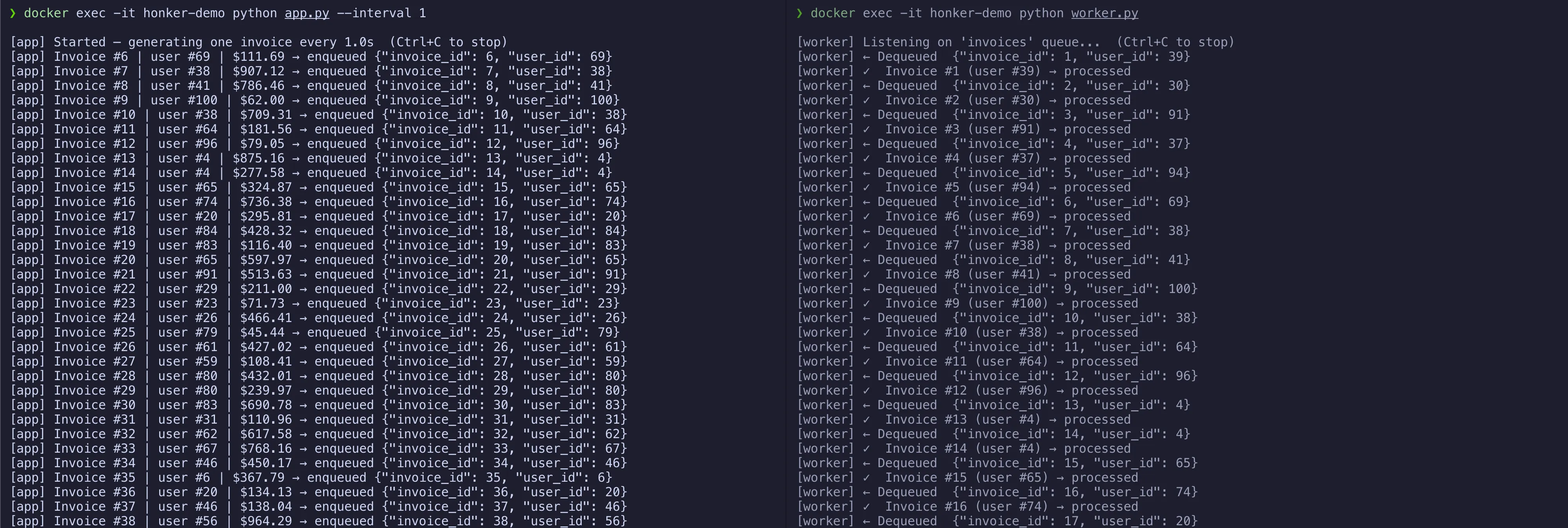 SQLite-native worker queue demo using honker